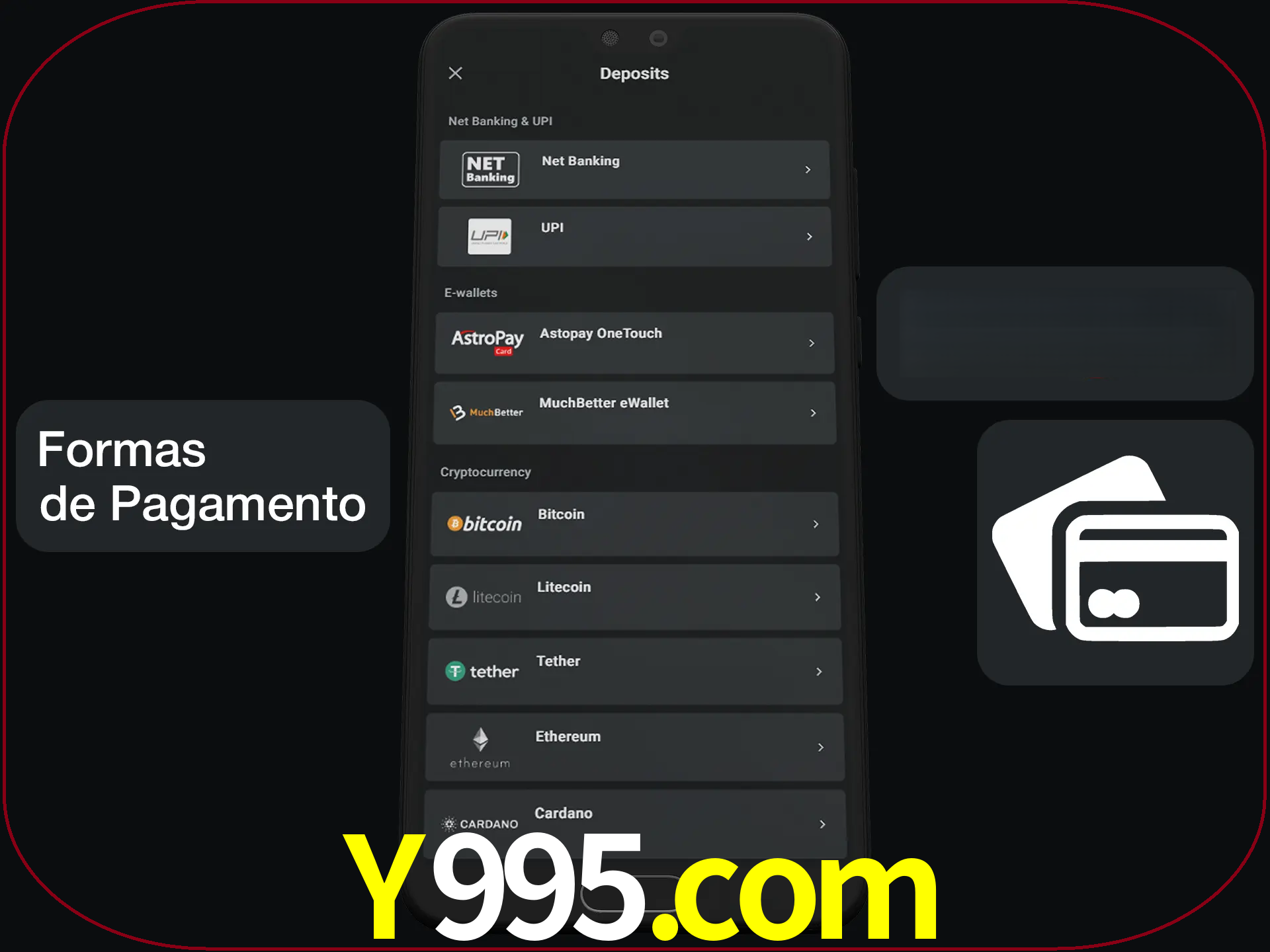 Escolha a forma de pagamento de sua preferência.